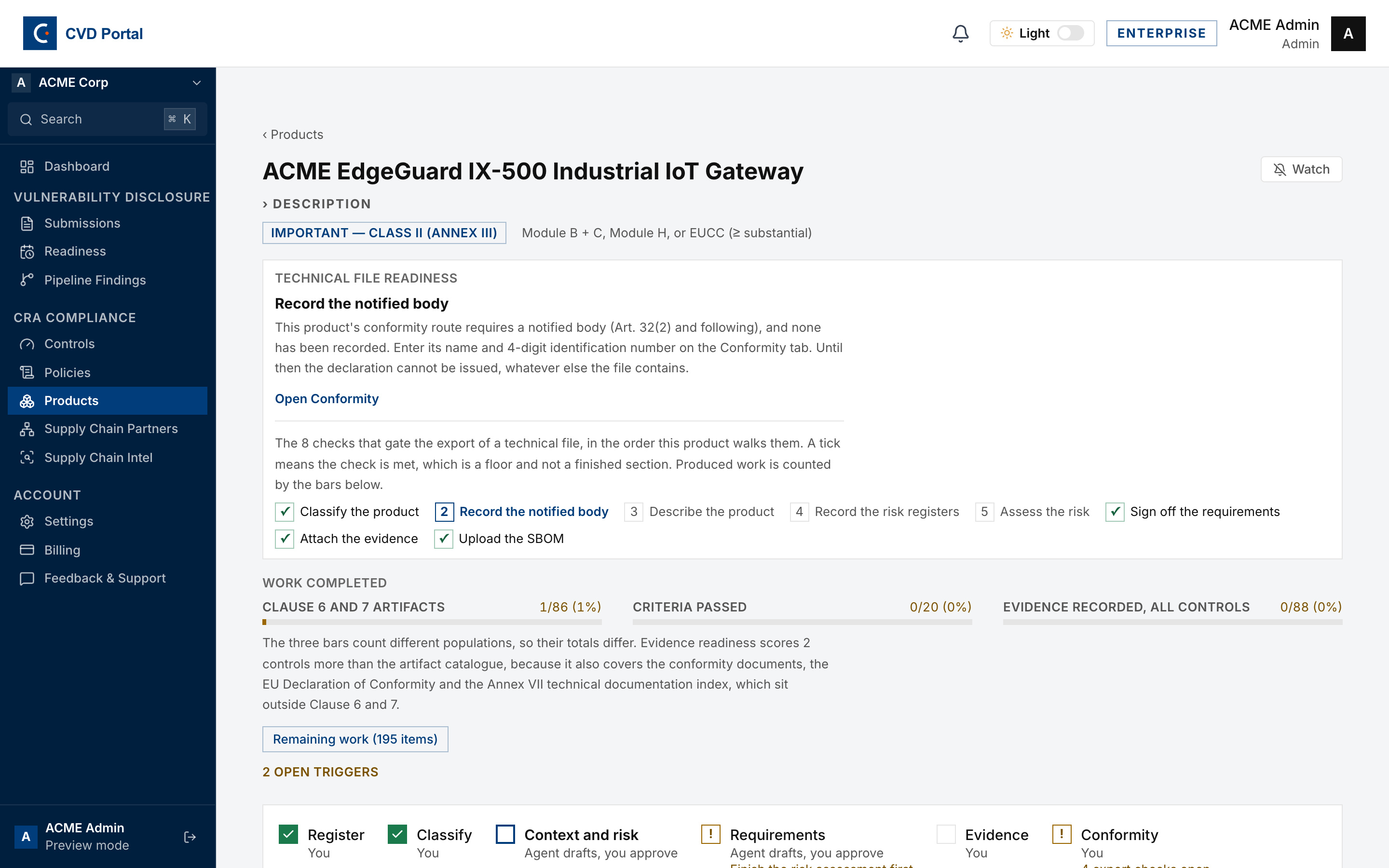 A product page