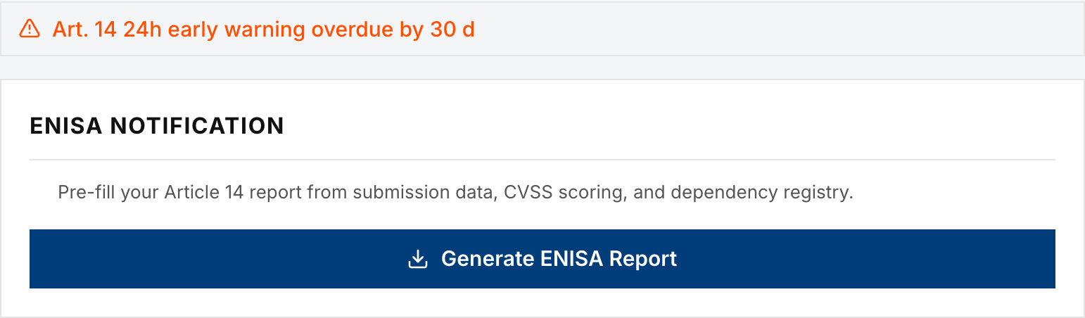 The Report to CSIRT section of a triggered report
